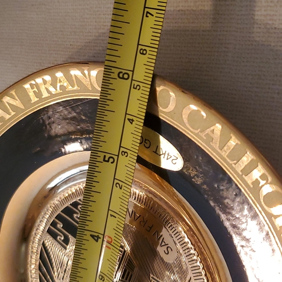 VINTAGE 24k GOLD PLATE DECORATIVE PLATE. - Picture 4 of 6